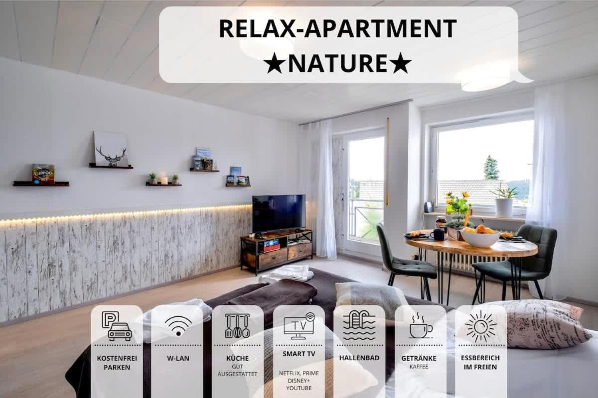 Schönwalde Relaxapartments Black Forest Nature Mit Beheiztem Indoor-Pool Und Sauna - Sonnenbalkon Mit Blick Ins Gruene, Schnelles Internet, Naehe Triberger Wasserfaelle, Fuer Bis Zu 2 Personen מראה חיצוני תמונה